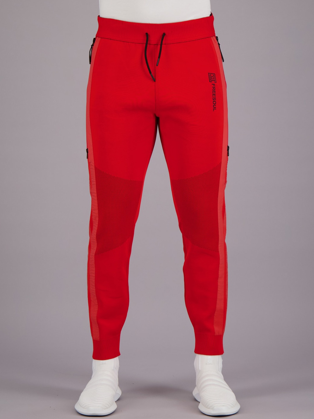 

FREESOUL Men Red Track Pants
