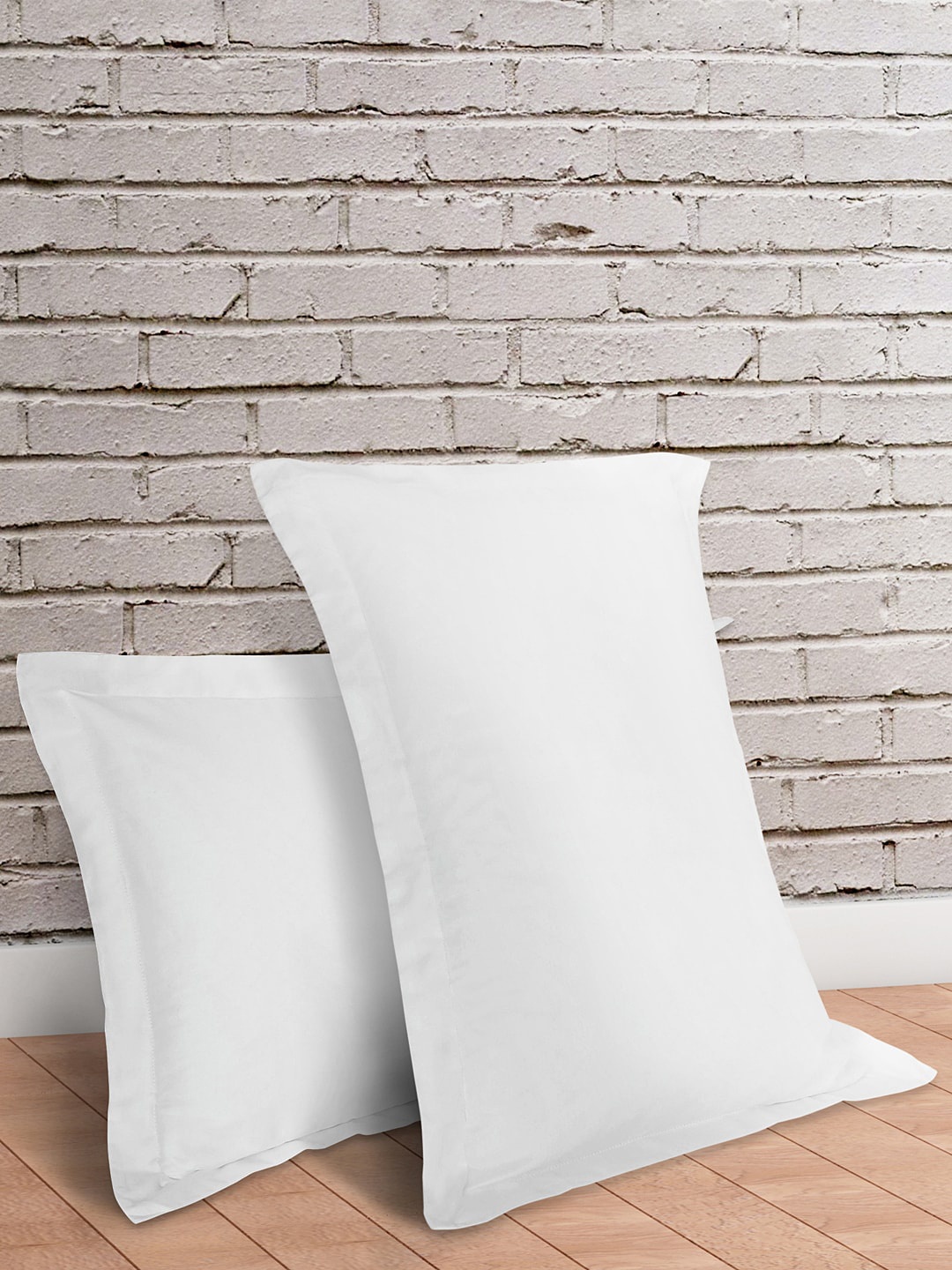 

Living scapes by Pantaloons White 2 Pcs Solid Cotton Pillow Cover