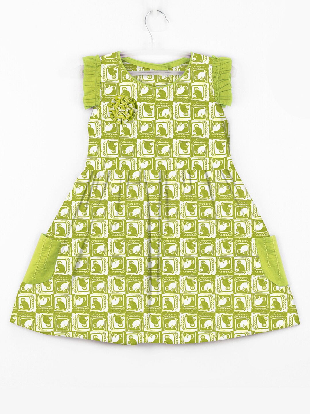 

STORY TAILOR Girls Green Fit & Flare Dress