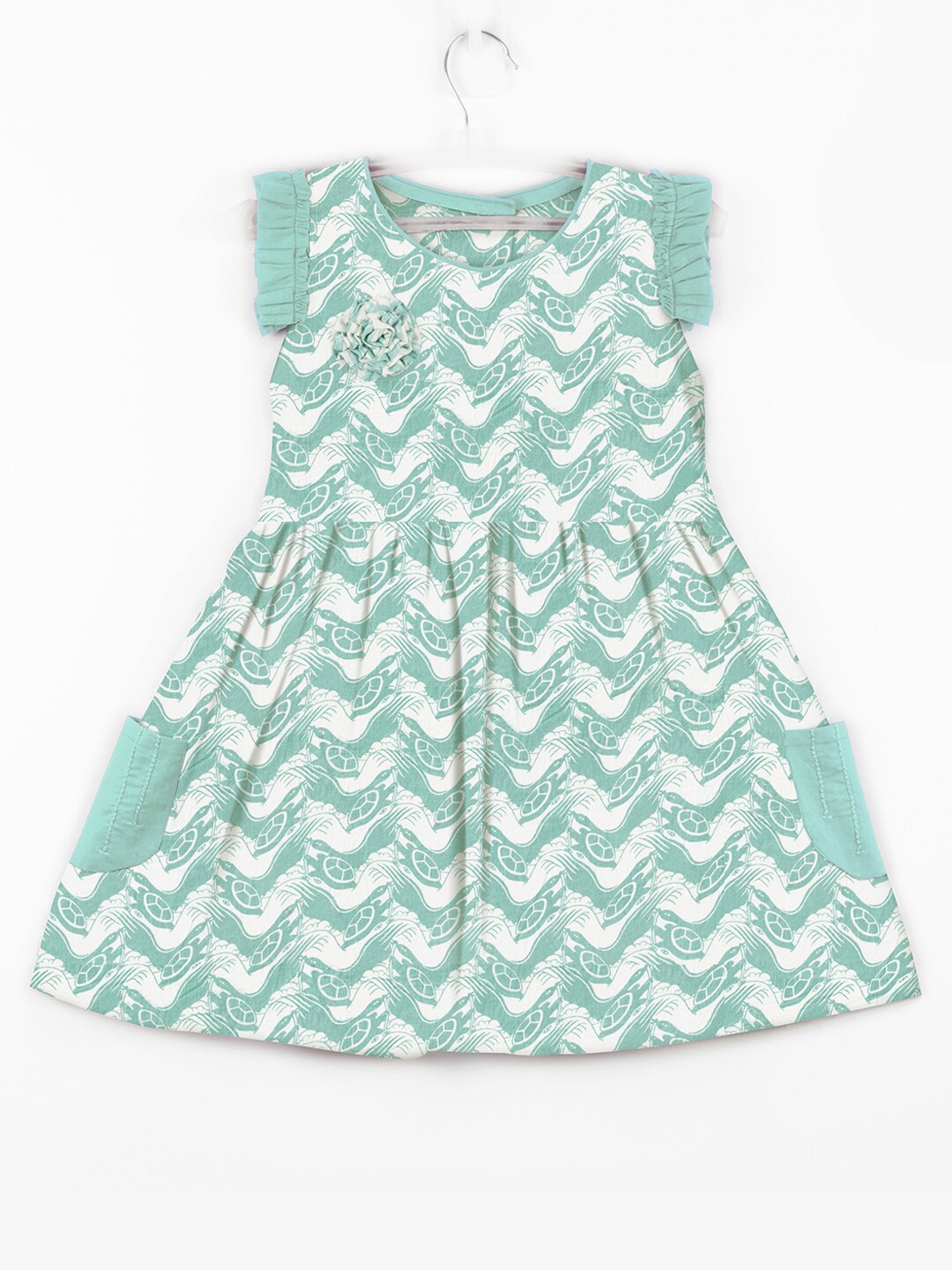 

STORY TAILOR Sea Green Pure Cotton Dress