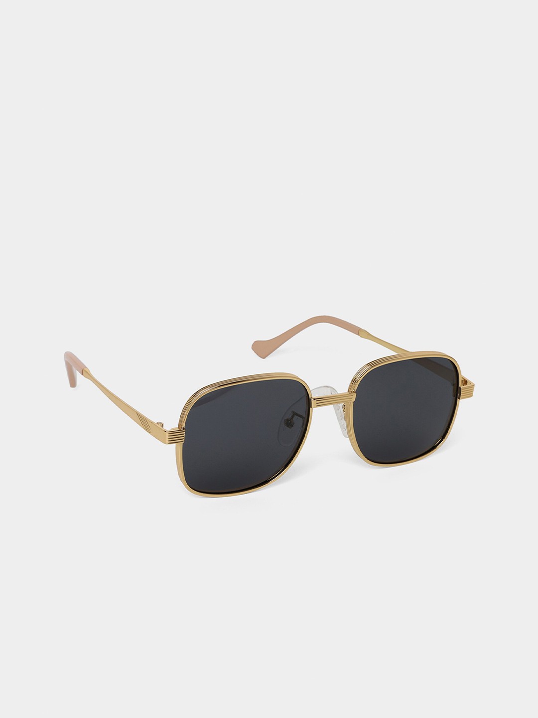 

20Dresses Women Black Lens & Gold-Toned Square Sunglasses SG0576