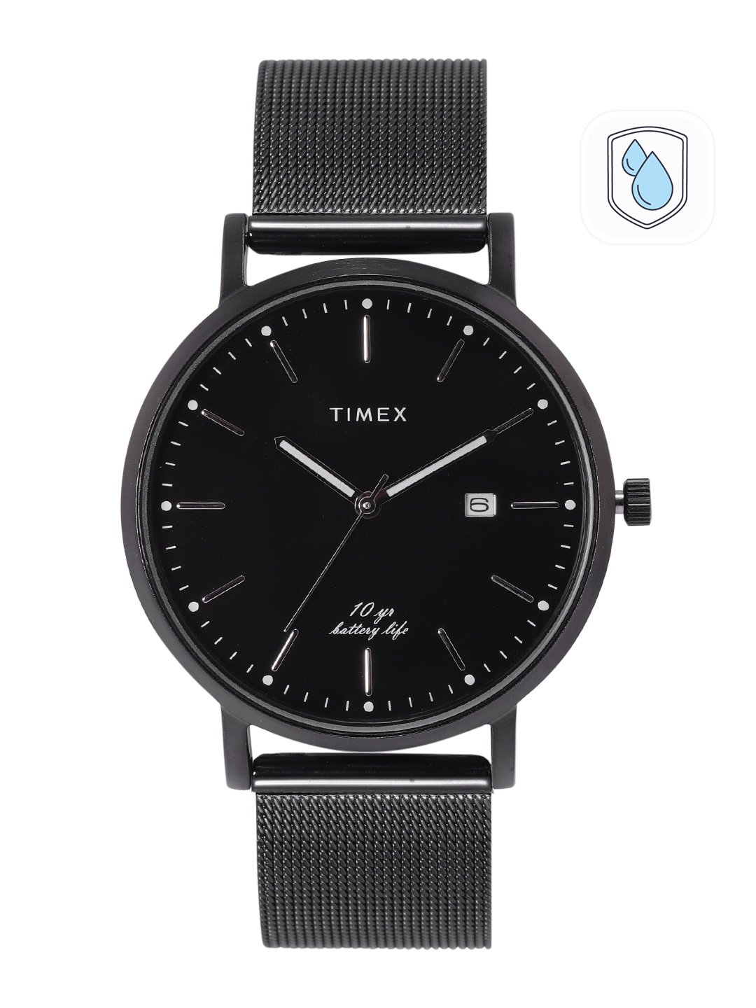 

Timex Men Black Brass Dial & Black Stainless Steel Straps Analogue Watch TWEG17709