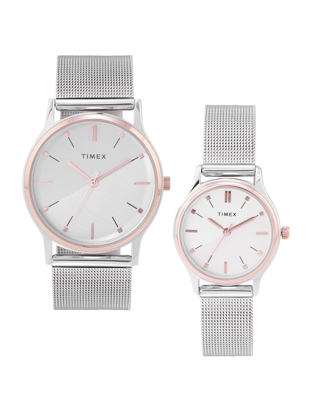 

Timex Bracelet Style His & Her Watch Set - TW00PR271, Silver