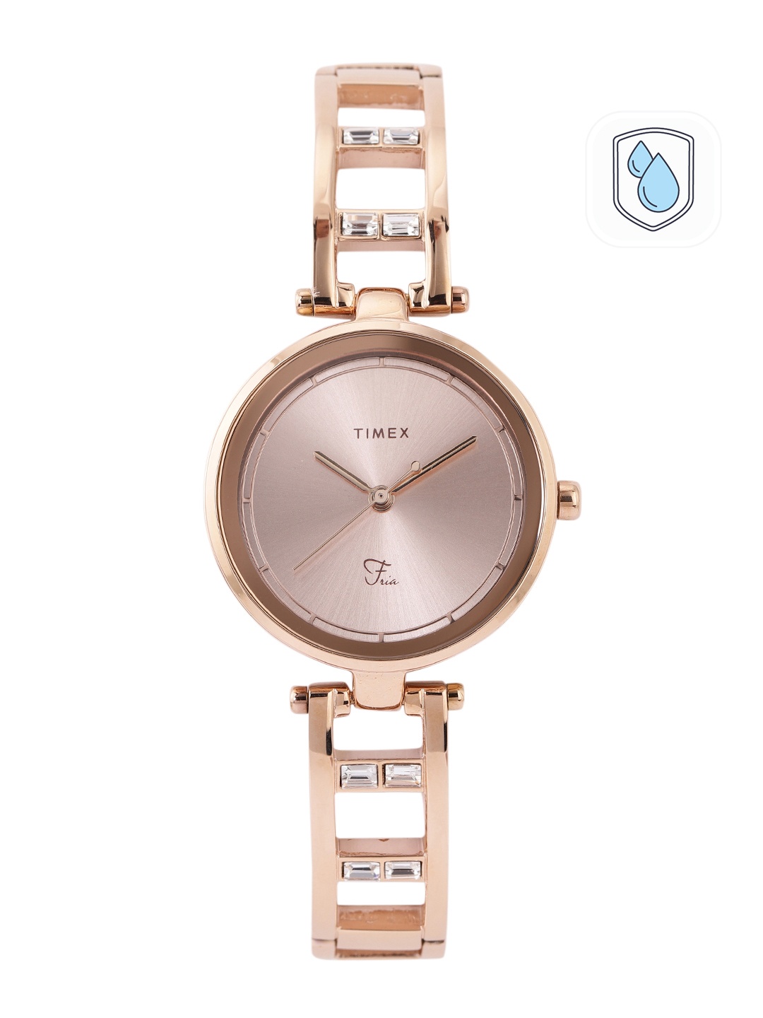 

Timex Women Pink Dial & Rose Gold-Toned Bracelet Style Analogue Watch TWEL15300