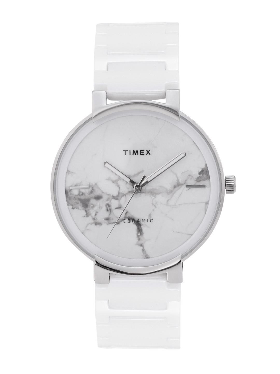 

Timex Men Printed Dial & Ceramic Bracelet Style Straps Analogue Watch TWEG21200, White