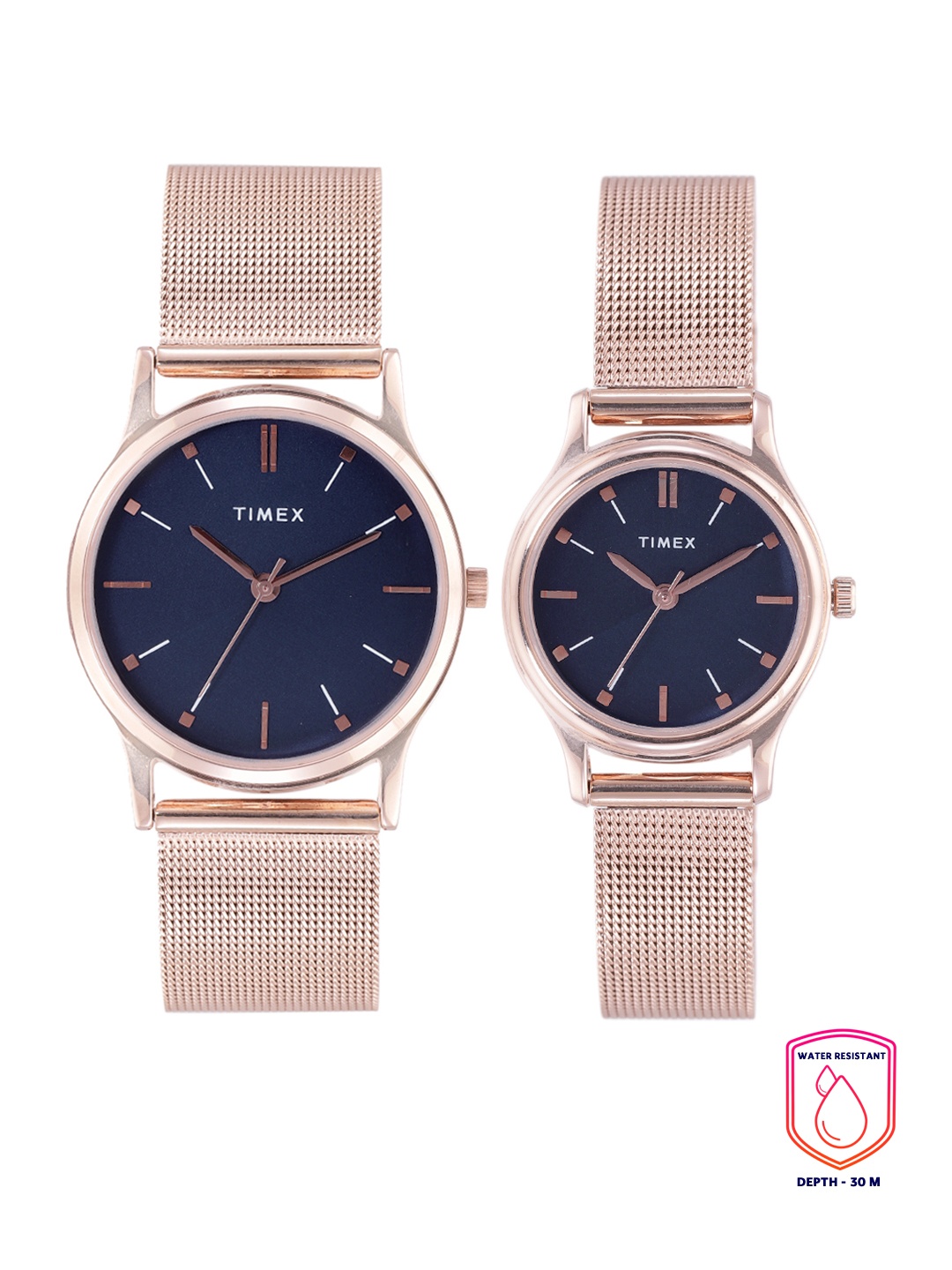 

Timex Bracelet Style His & Her Watch Set - TW00PR270, Blue