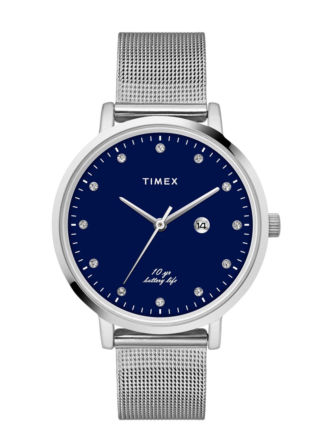 

Timex Women Stainless Steel Bracelet Style Straps Analogue Watch TWEL12906, Blue