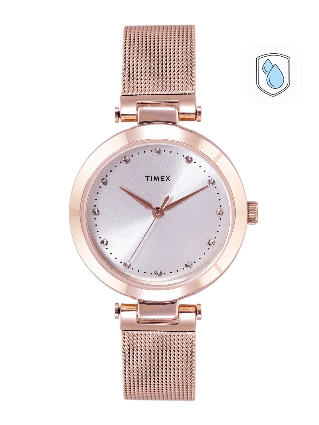 

Timex Women Silver-Toned Embellished Dial Bracelet Style Analogue Watch TWEL11823