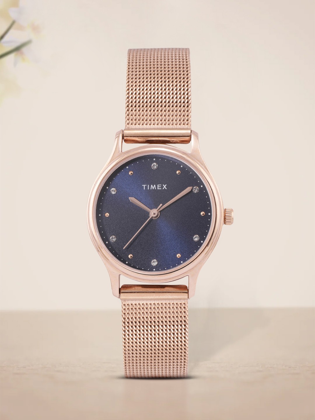 

Timex Women Navy Blue Brass Dial Analogue Watch TW0TL8711
