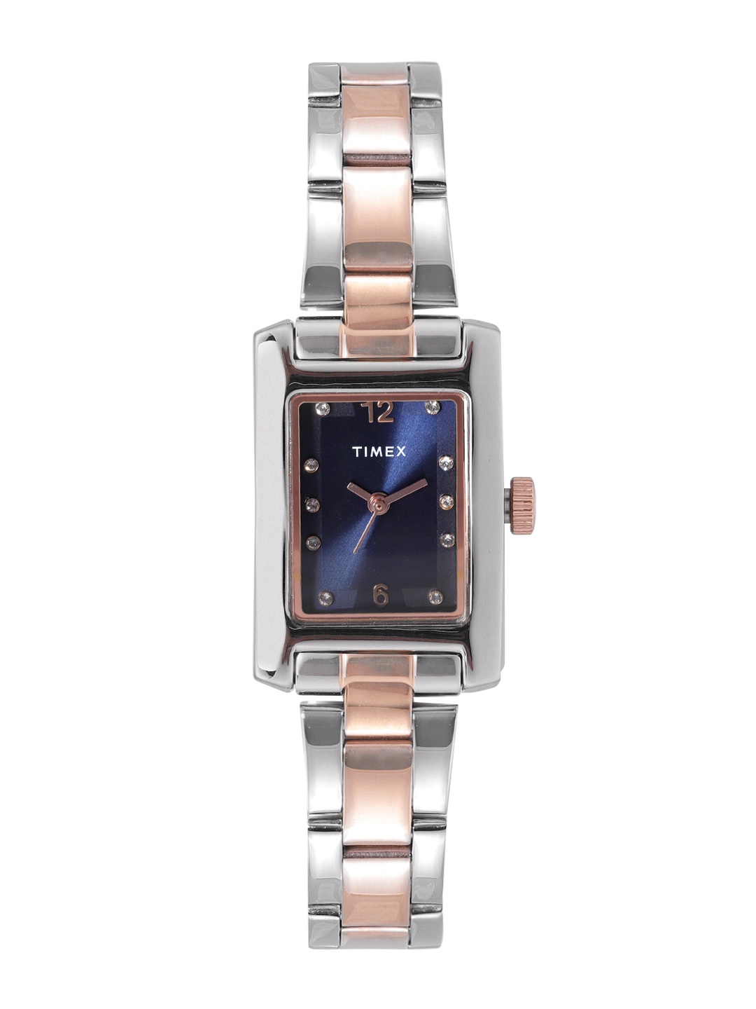 

Timex Women Blue Dial & Rose Gold-Plated Analogue Watch TWTL10605