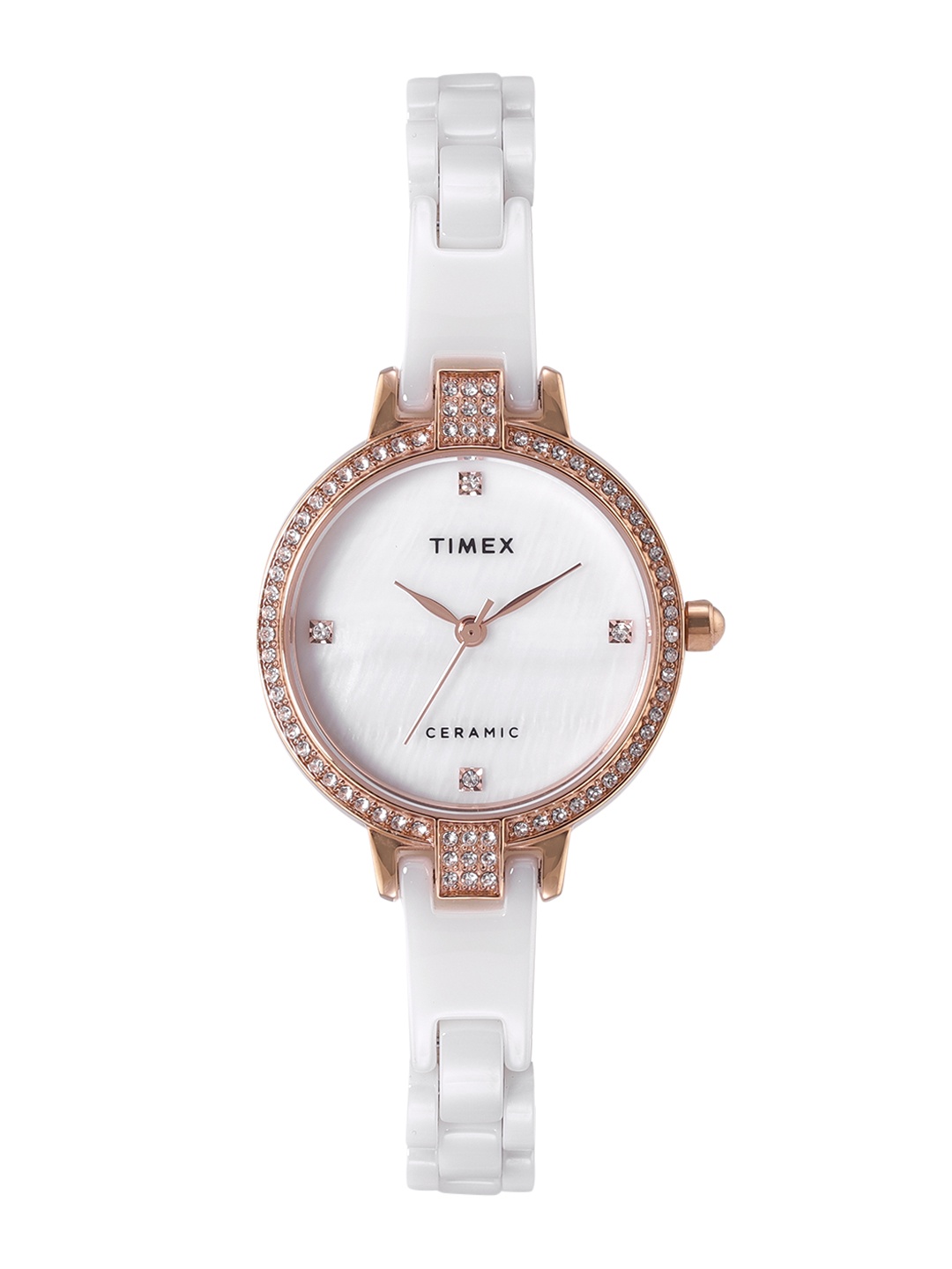 

Timex Women Bracelet Style Straps Analogue Watch TWEL15700, White