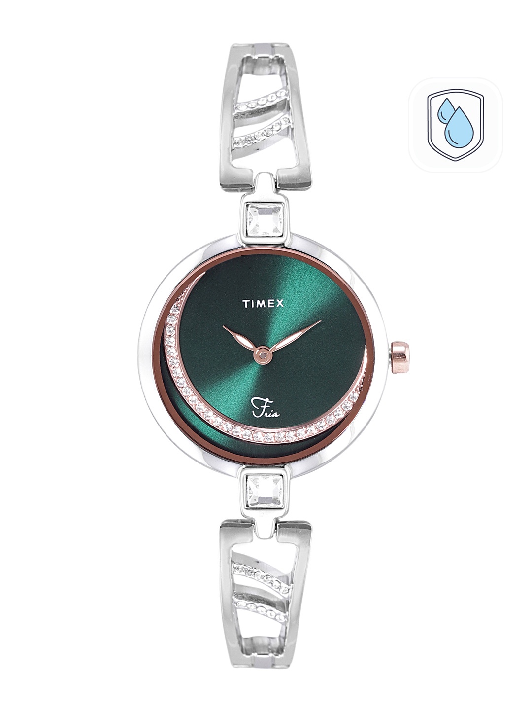 

Timex Women Green Embellished Dial Bracelet Style Analogue Watch TWEL15203