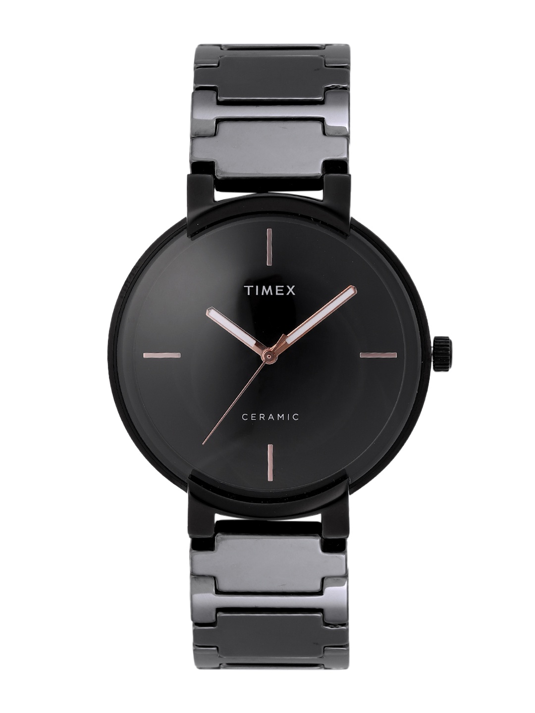 

Timex Men Ceramic Bracelet Style Straps Analogue Watch TWEG21202, Black