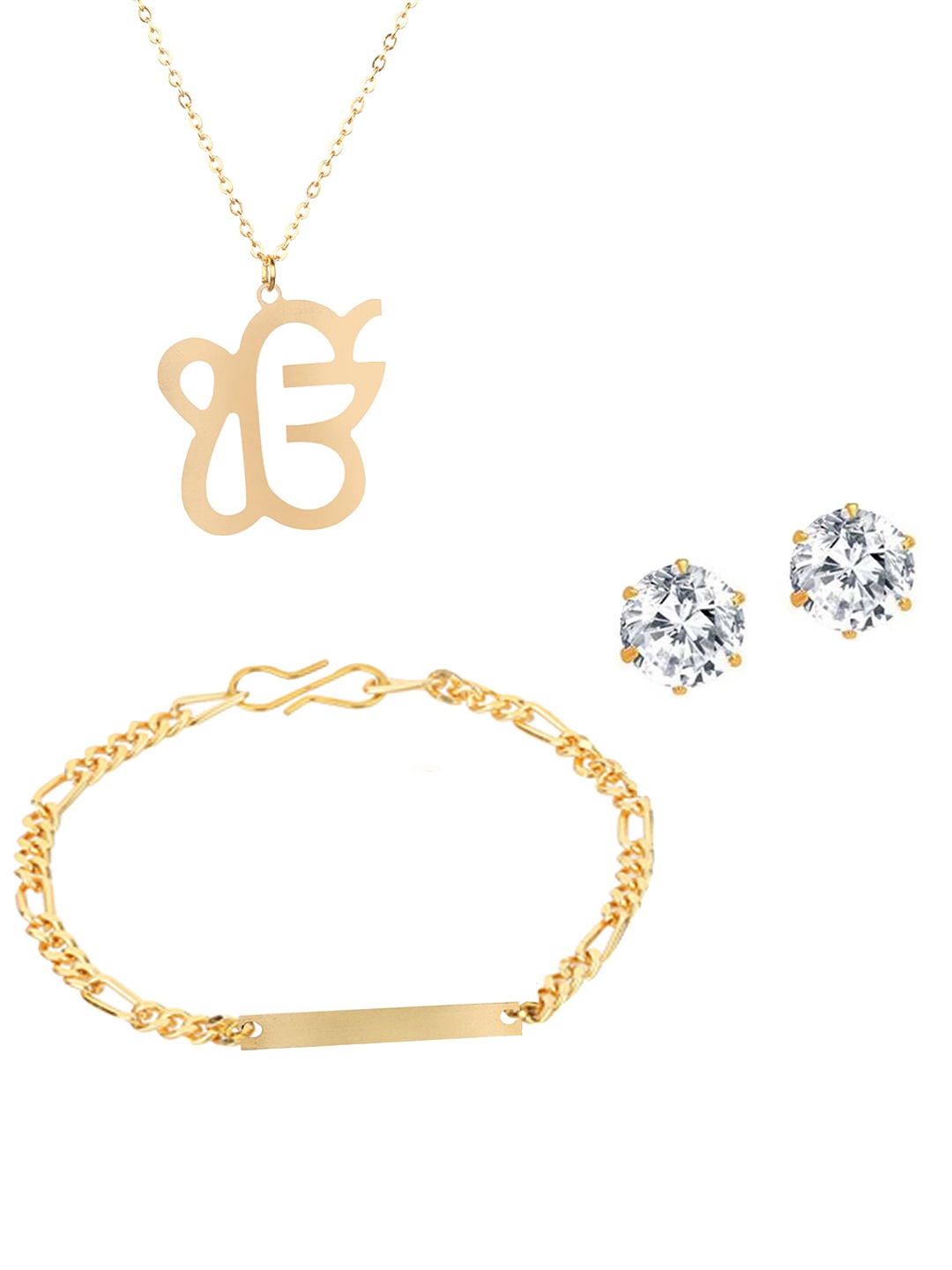 

Goldnera Gold-Toned Brass-Plated Jewellery Set