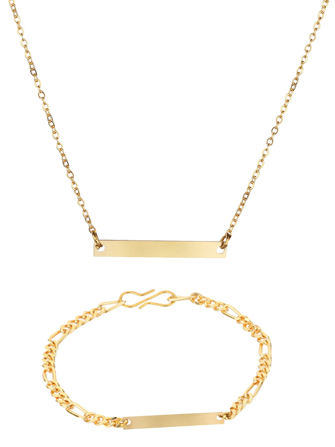 

Goldnera Gold-Plated Alphabet S Necklace & Matching Bracelet