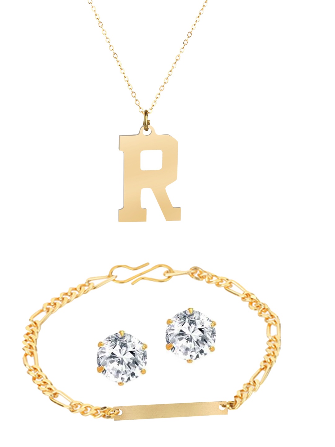 

Goldnera Women Gold Toned & Brass Plated Jewellery Set