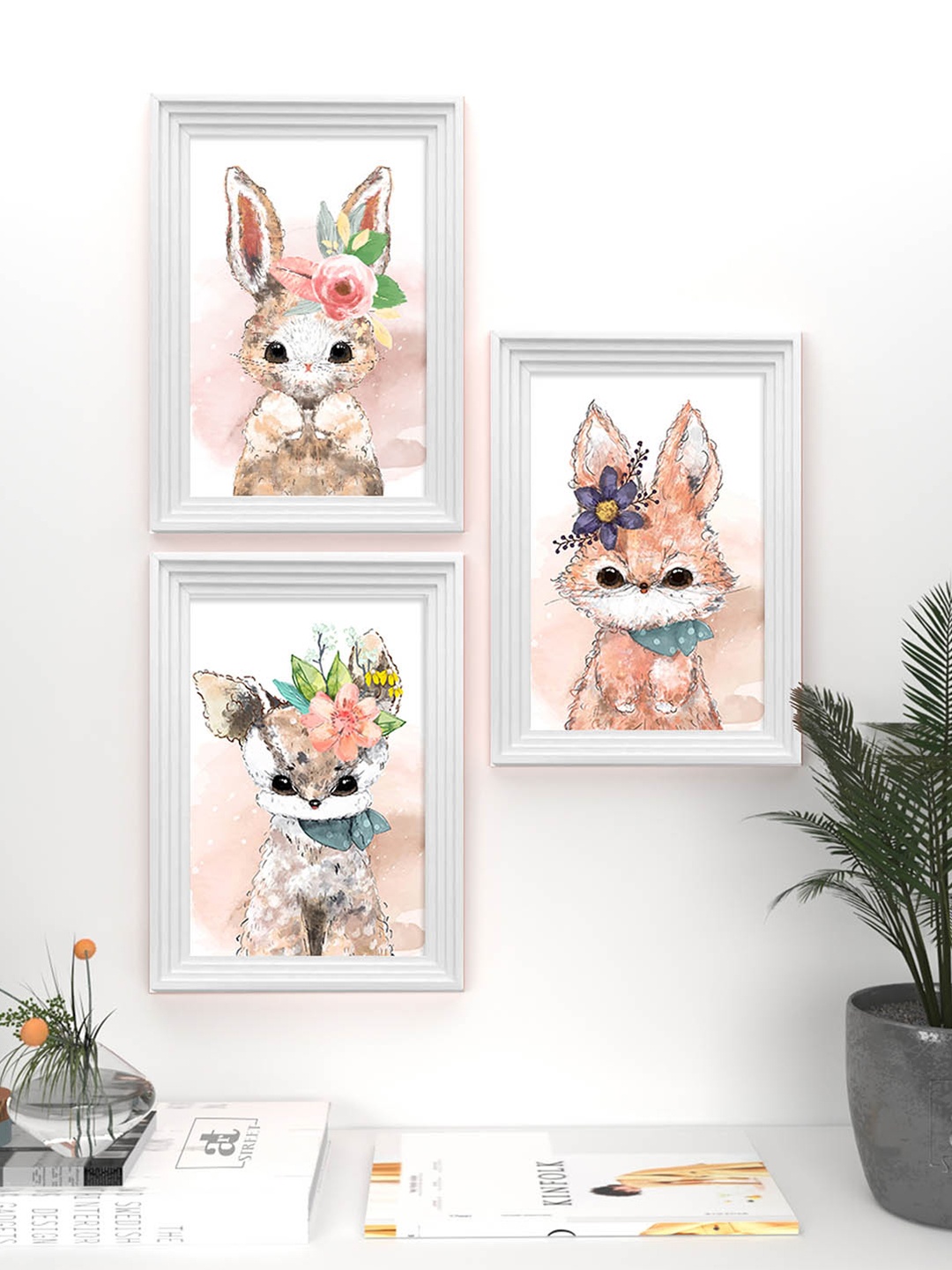 

Art Street Set of 3 Pink Printed Framed Wall Arts