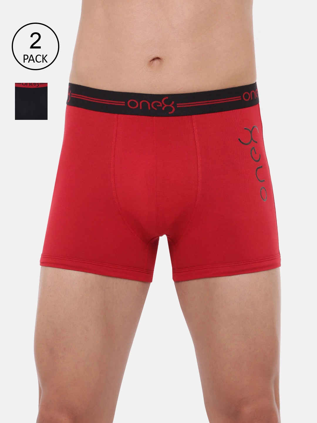 

one8 by Virat Kohli Men Pack Of 2 Assorted Cotton Trunks 230-PO2