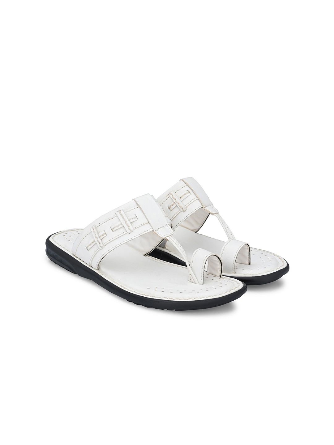 

Azzaro Black Men White Comfort Sandals