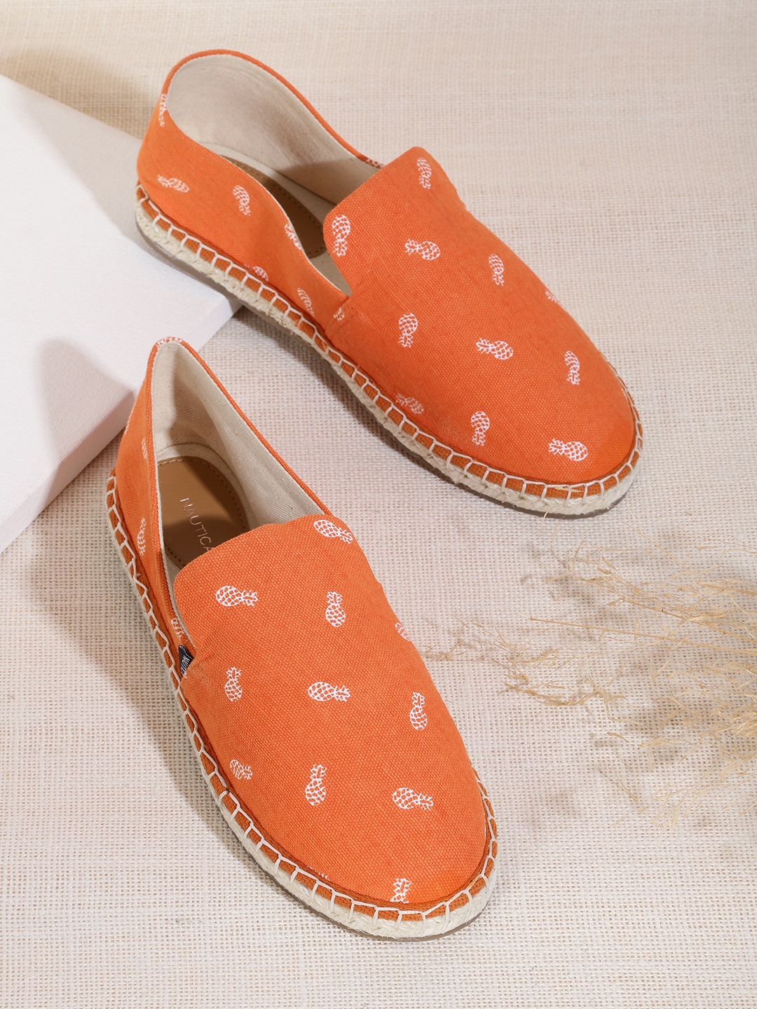 

Nautica Women Orange Conversational Printed Espadrilles