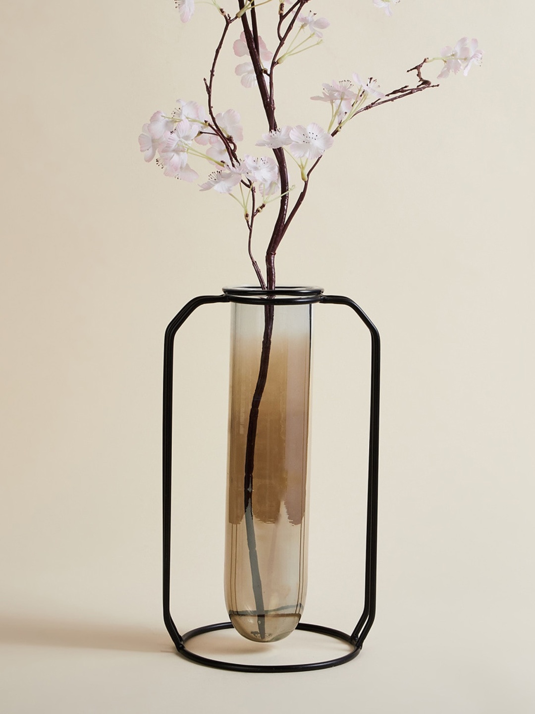 

Home Centre Black Solid Glass Flower Vase