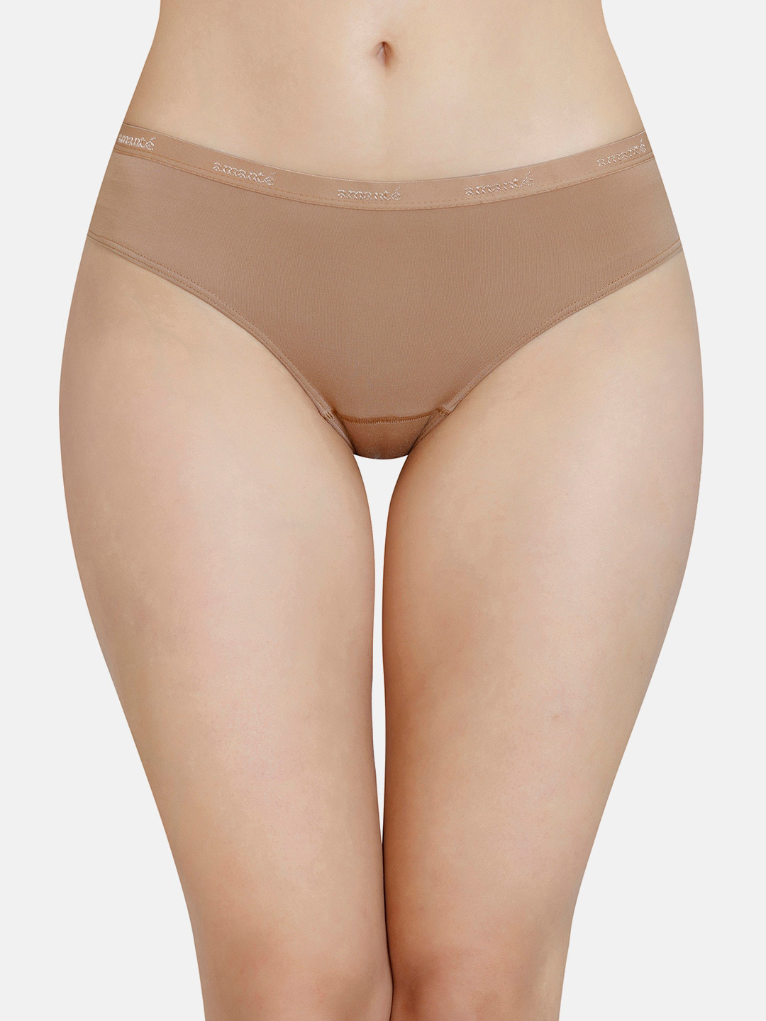 

Amante Women Beige Solid Bikini Briefs PPK83101