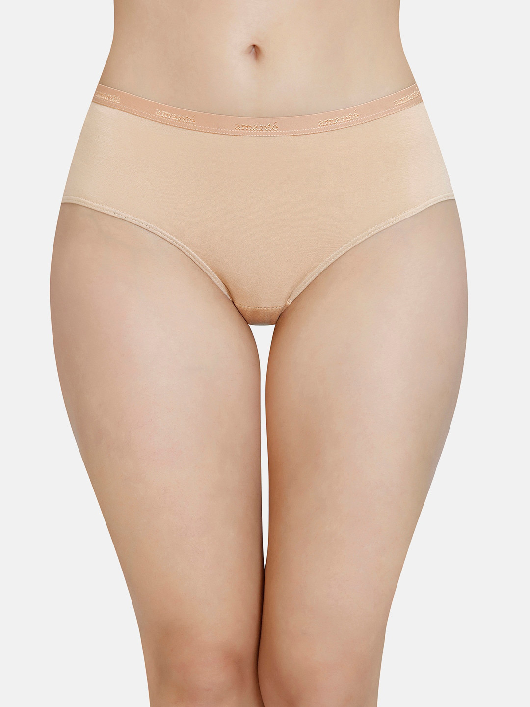 

Amante Women Solid Mid-Rise Hipster Briefs PPK83201, Nude