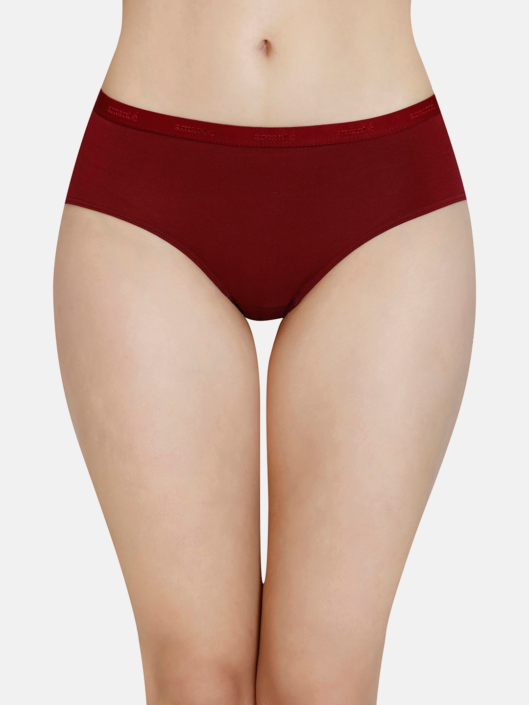 

Amante Women Solid Mid Rise Modal Hipster Brief - PPK83201, Maroon