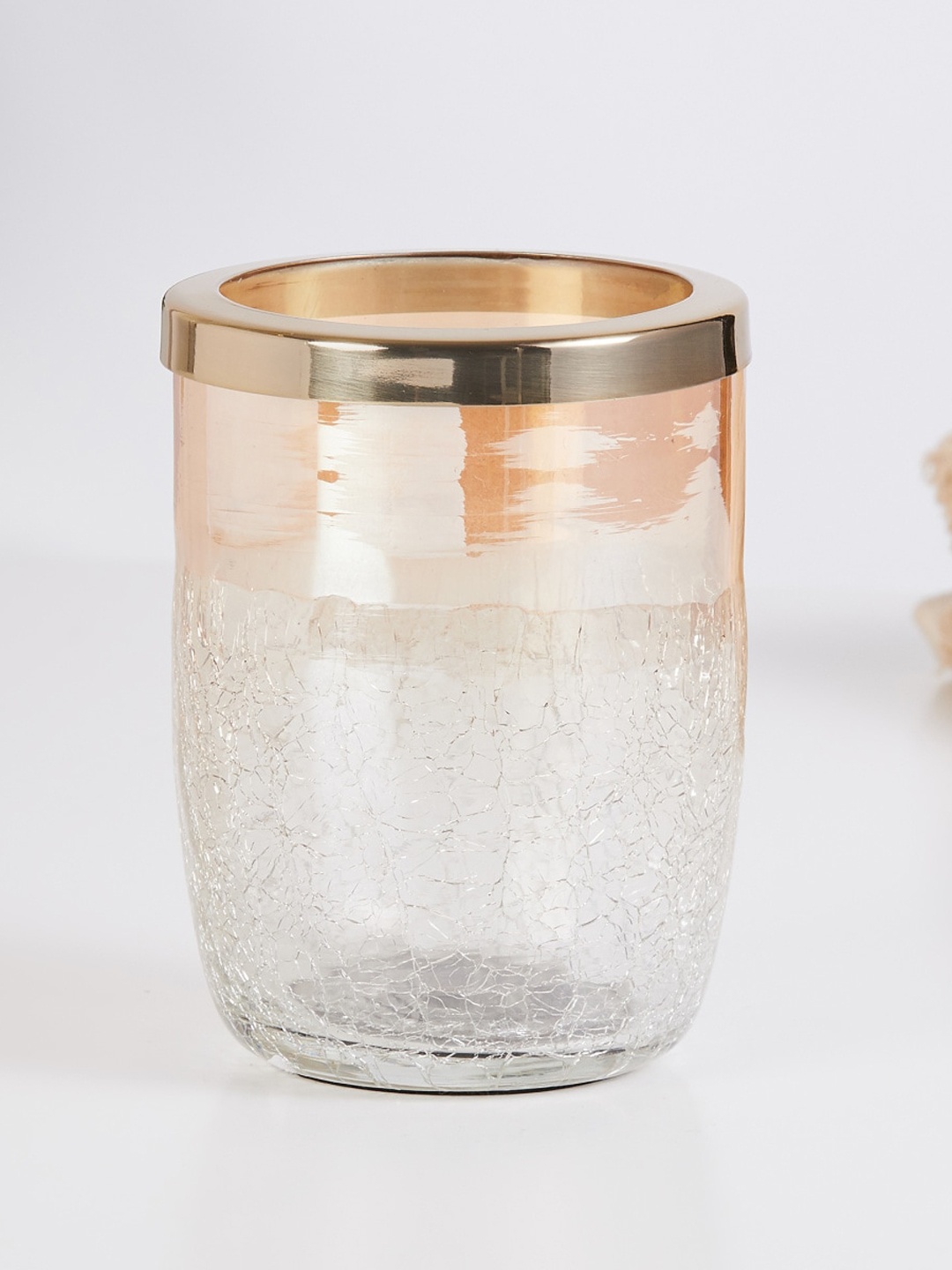 

Home Centre Gold-Toned Textured Glass Tumbler