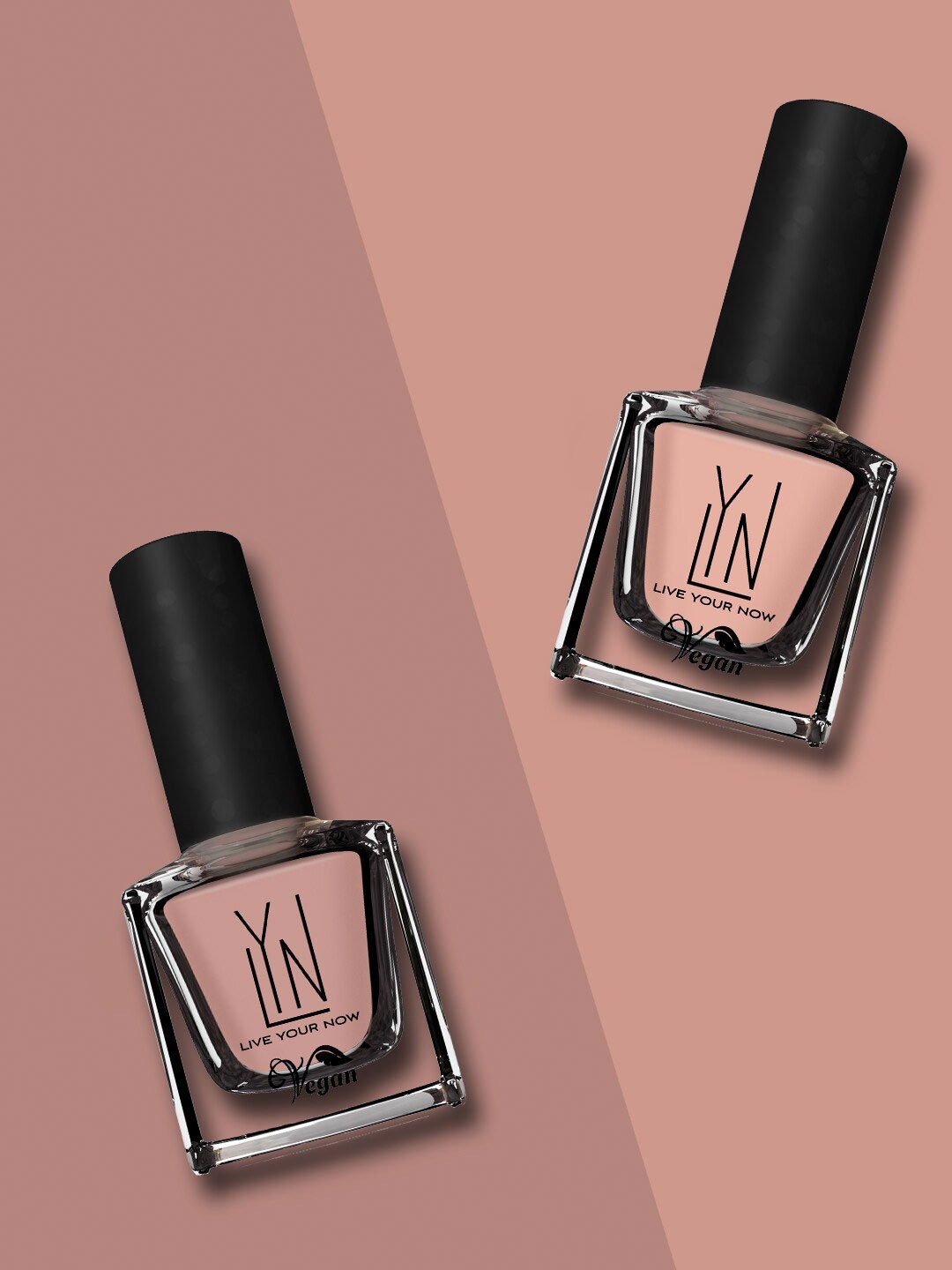 

LYN LIVE YOUR NOW Set of 2 Long Lasting Nail Polish - Coffee Shop, Nude
