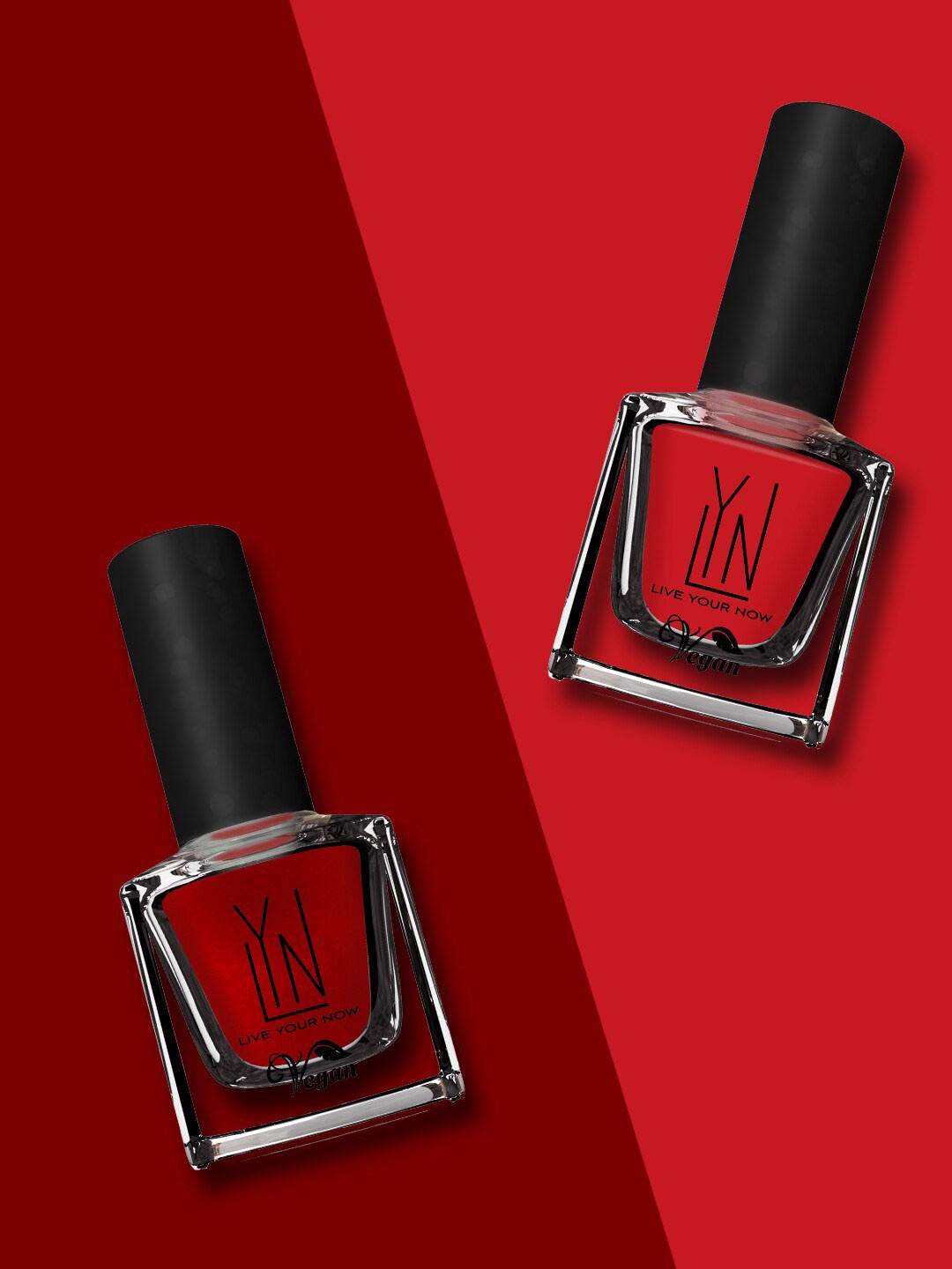 

LYN LIVE YOUR NOW Set of 2 Long Lasting Nail Polish - Red-ISH