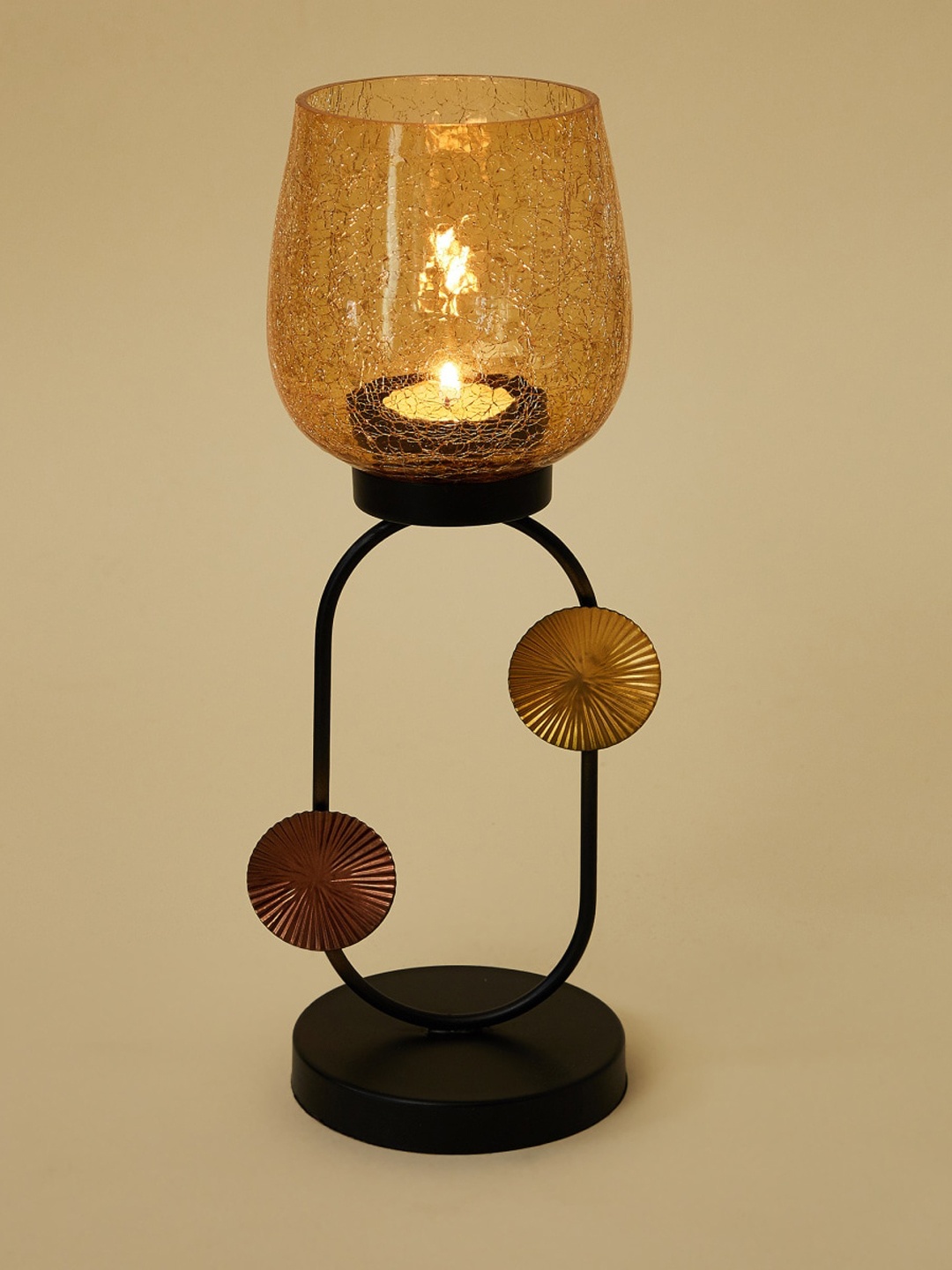 

Home Centre Black Solid Metal Candle Holder