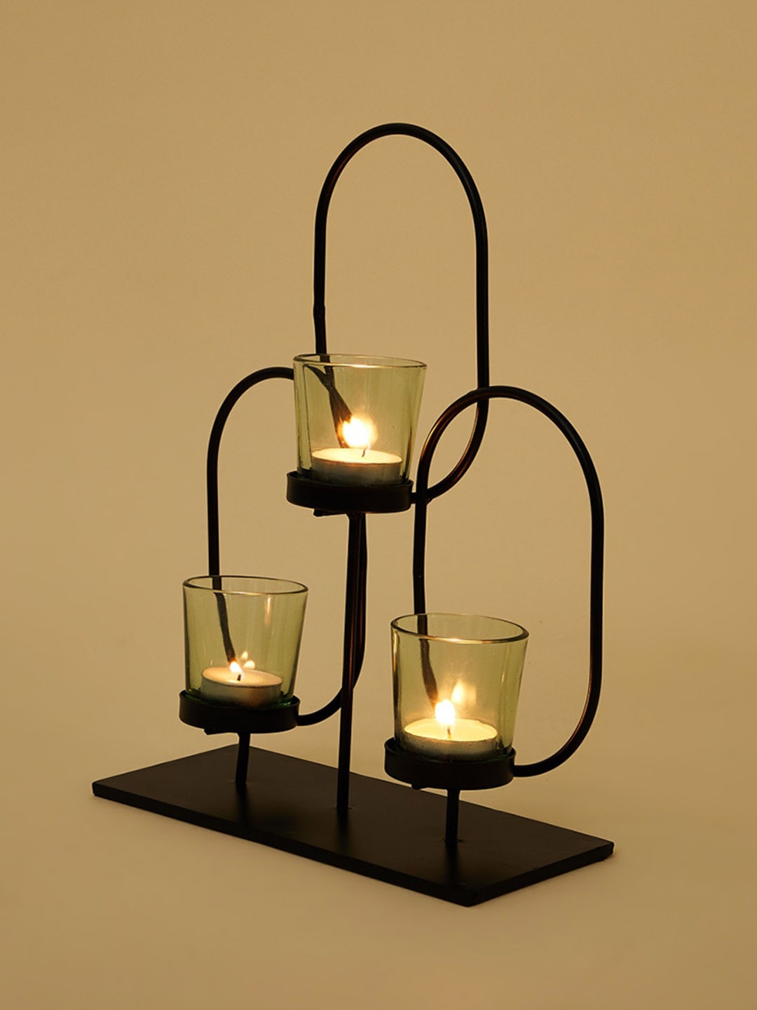 

Home Centre Black Solid Trio Metal T-light Candle Holders