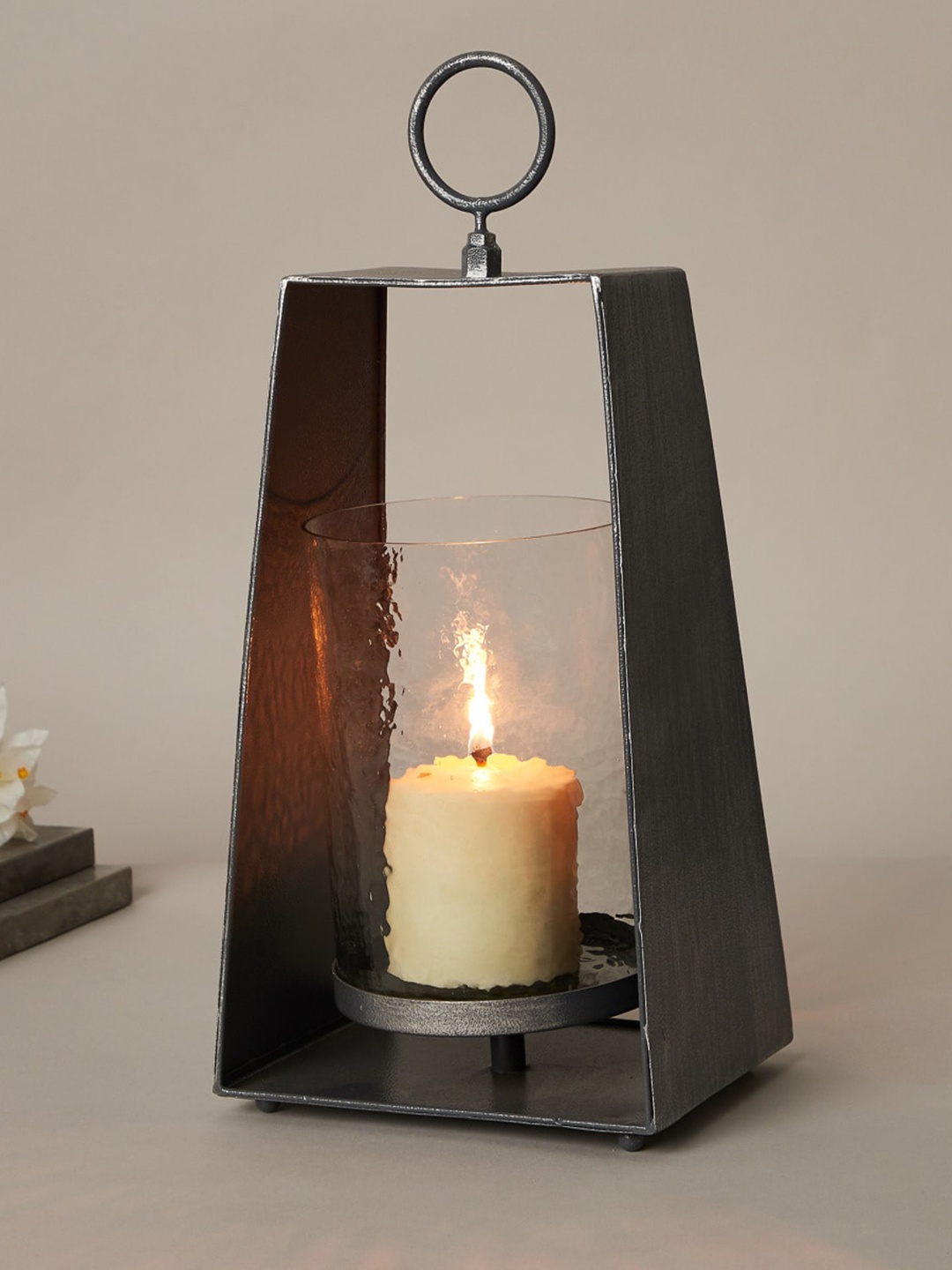 

Home Centre Black Solid Antique Metal Candle Holder