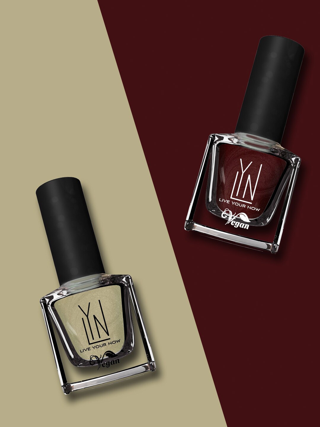 

LYN LIVE YOUR NOW Set of 2 Long Lasting Nail Polish - Congratulations, Maroon