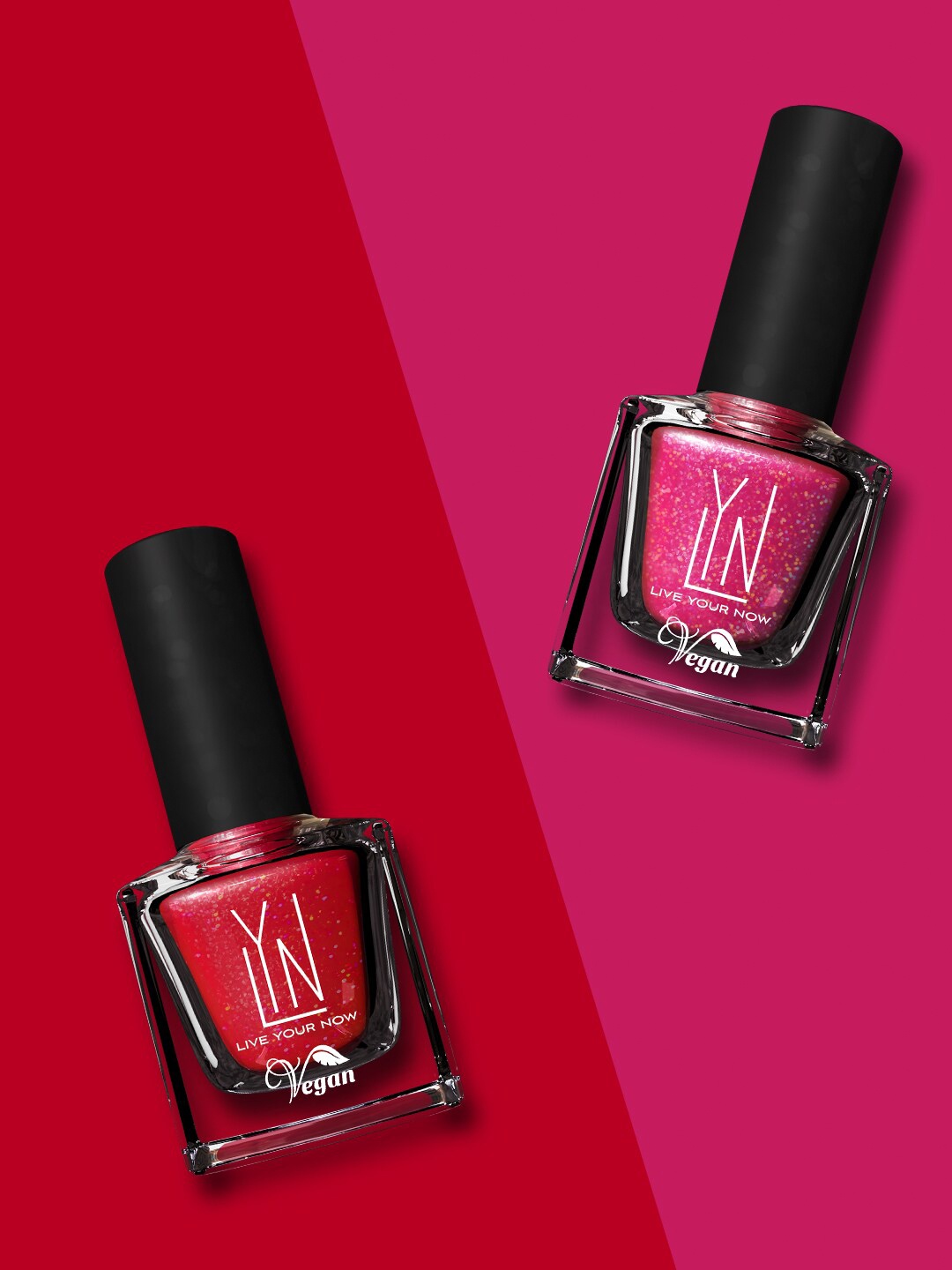 

LYN LIVE YOUR NOW Set of 2 Long Lasting Nail Polish - Killer Queen, Pink