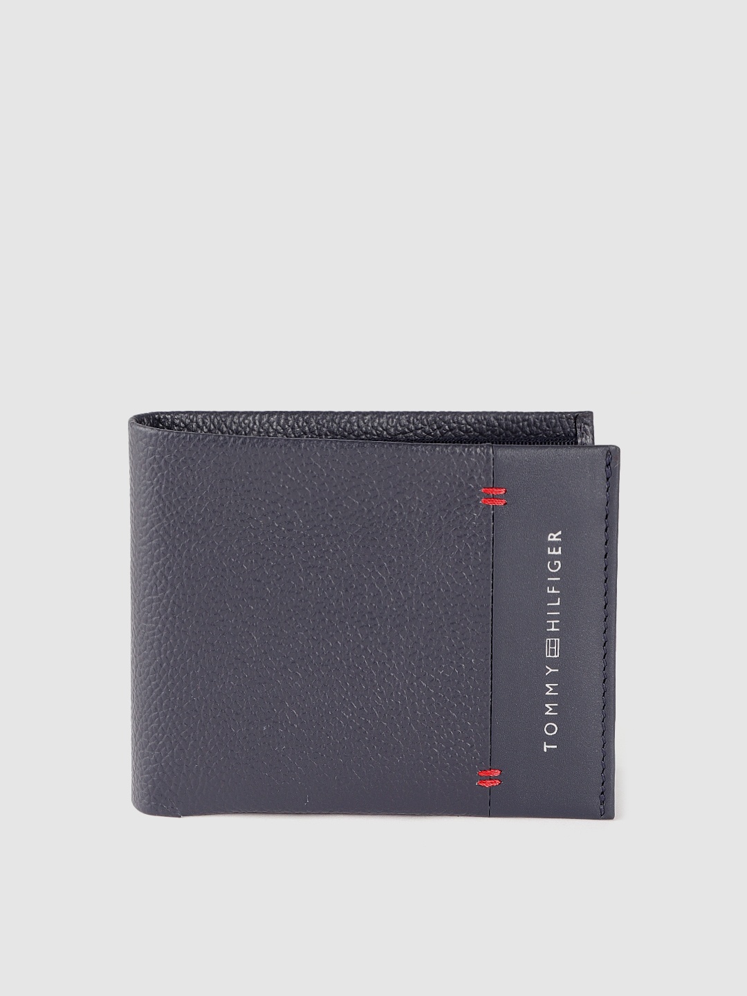 

Tommy Hilfiger Men Navy Blue Leather Two Fold Wallet