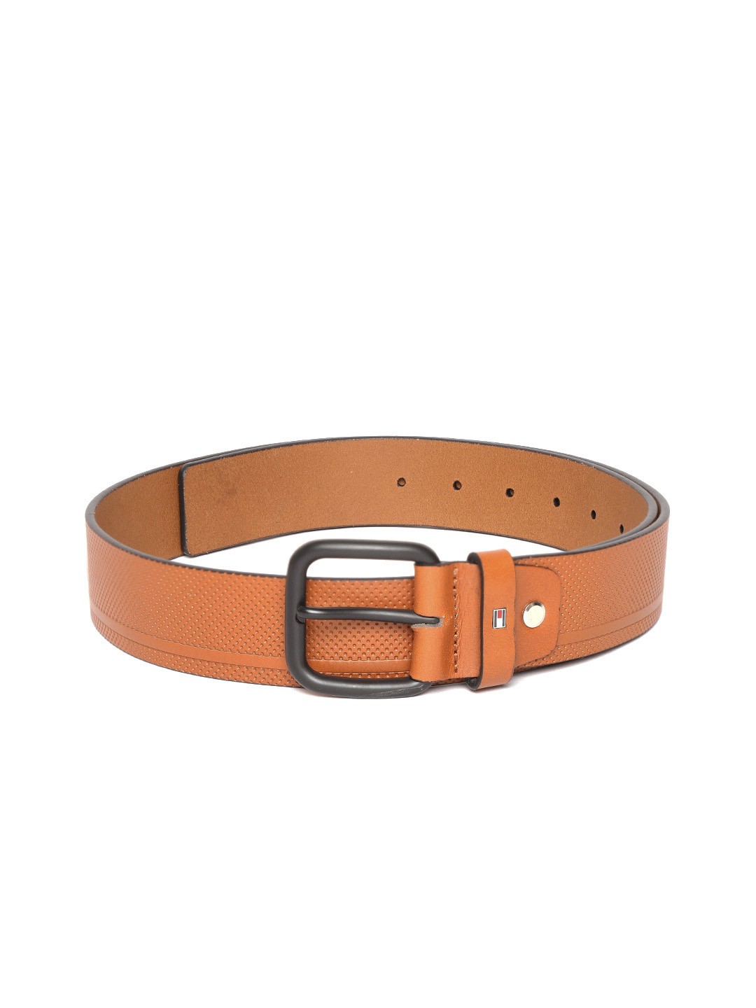 

Tommy Hilfiger Men Tan Textured Leather Belt
