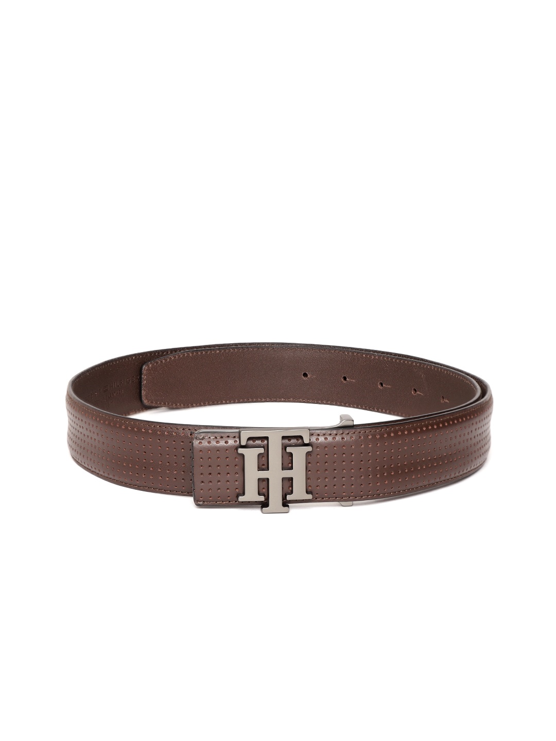 

Tommy Hilfiger Men Brown Textured Leather Belt