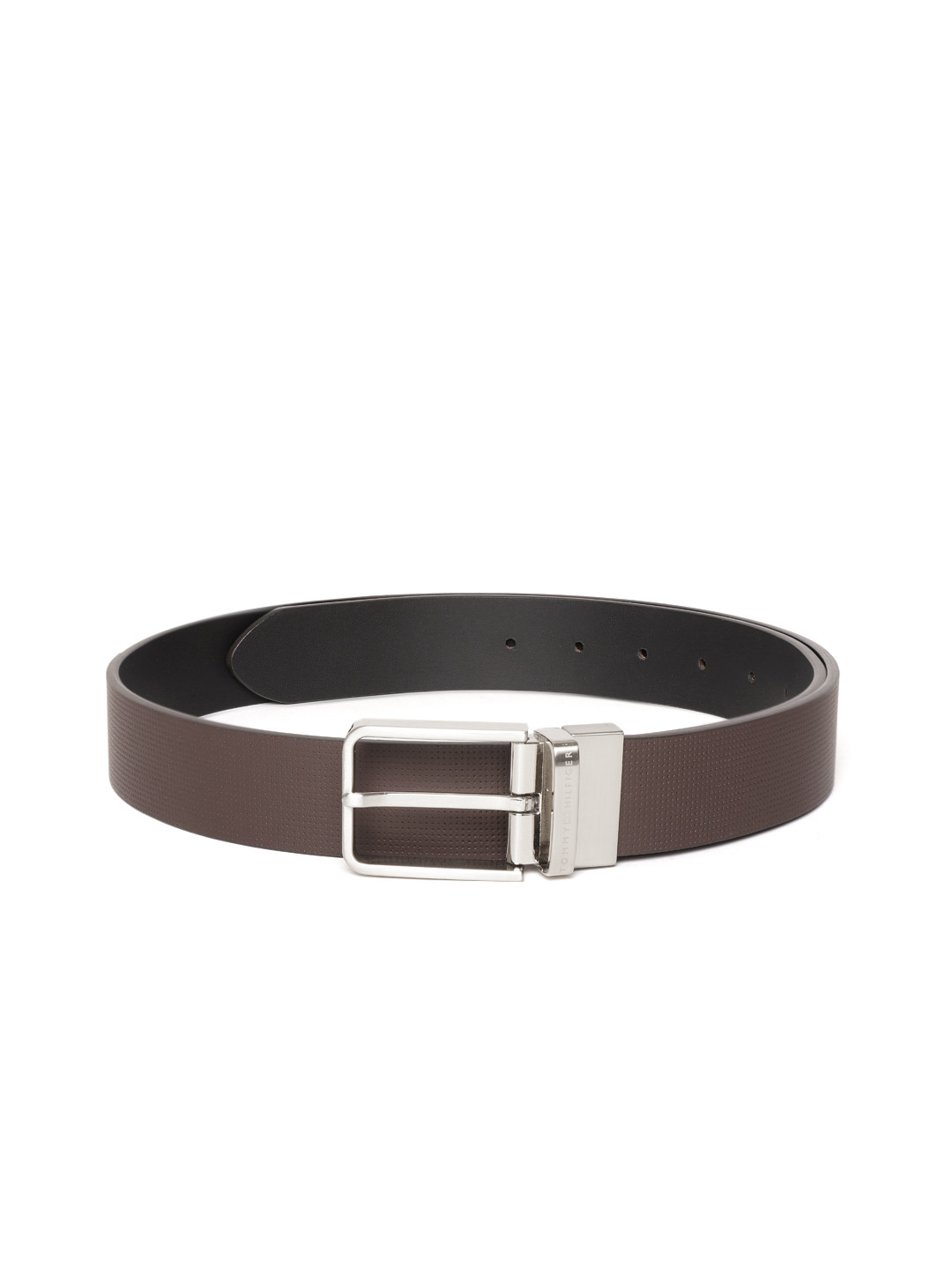 

Tommy Hilfiger Men Brown Textured Leather Belt