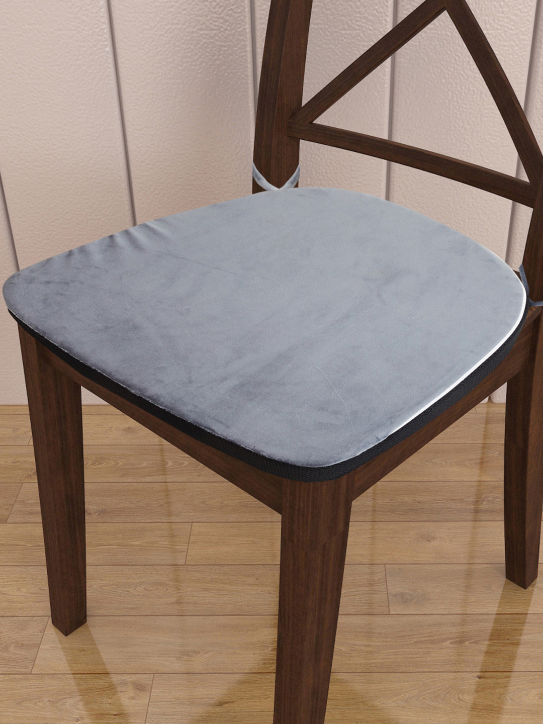 

Home Centre Grey Solid Round Chair Pad