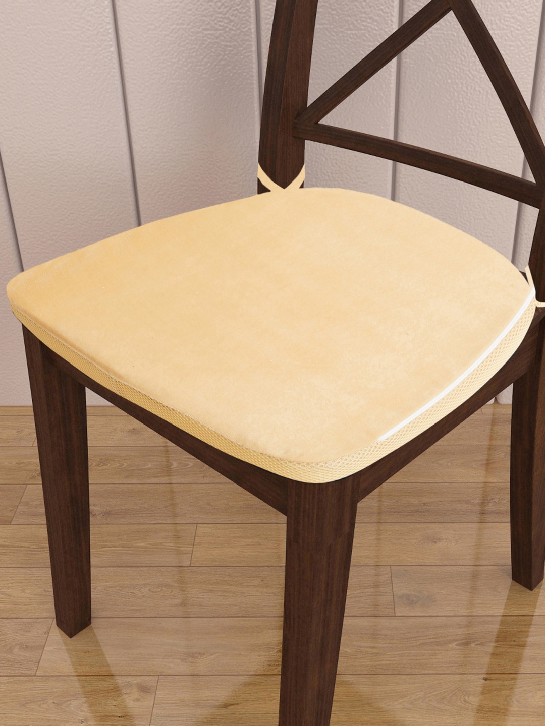 

Home Centre Beige Solid Cotton Chair Pads