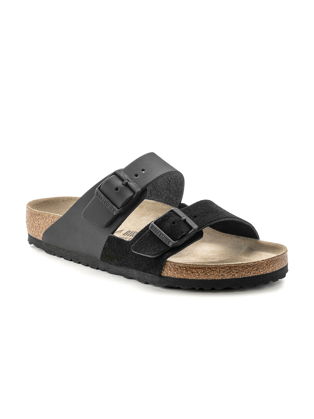 

Birkenstock Unisex Black Solid Arizona Split Regular Width Two-Strap Sandals