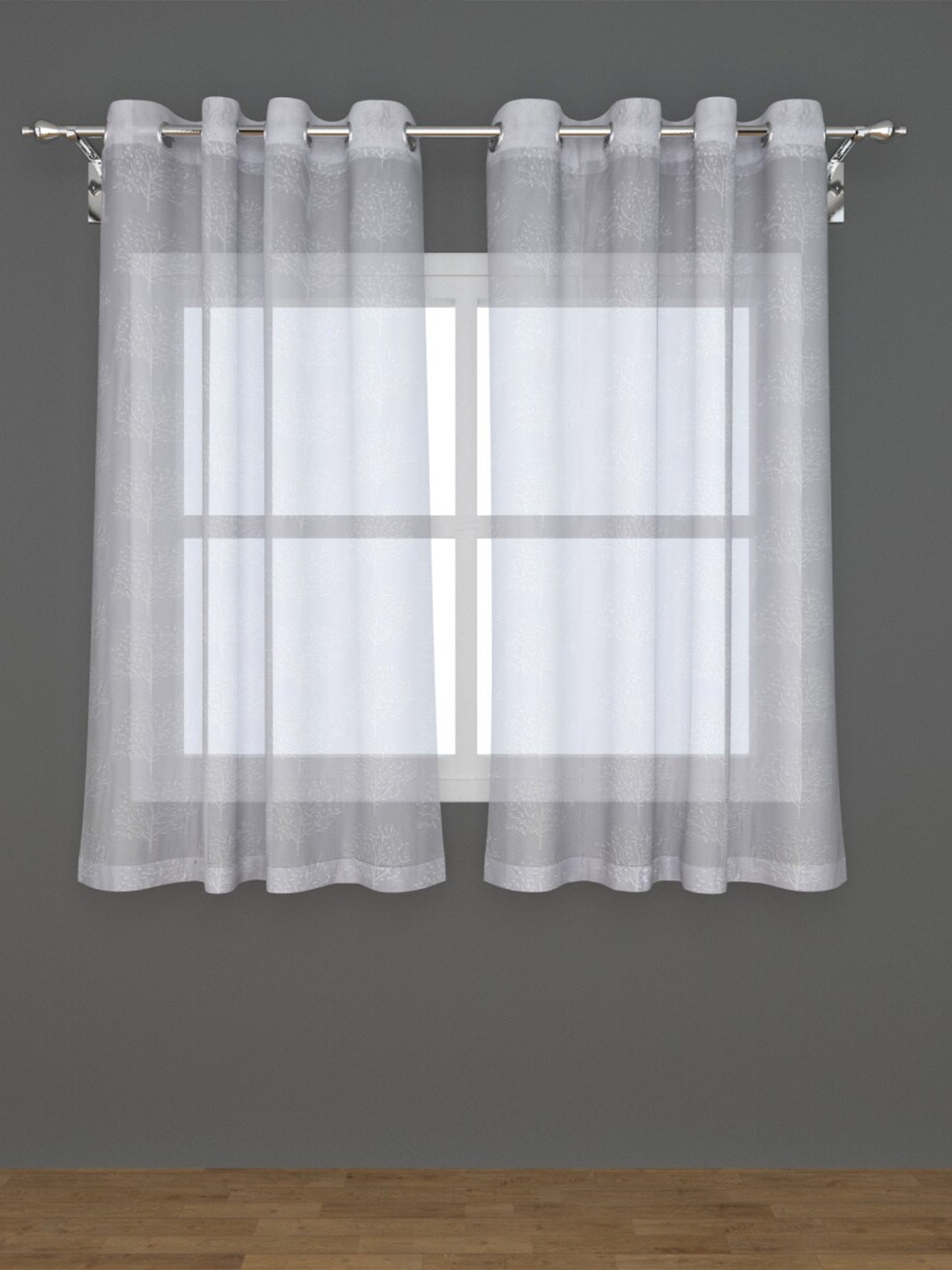 

Home Centre White Set of 2 Sheer Window Curtain