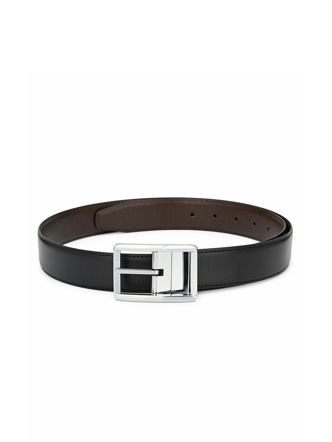 

thickskin Men Black Textured Reversible Formal Belt