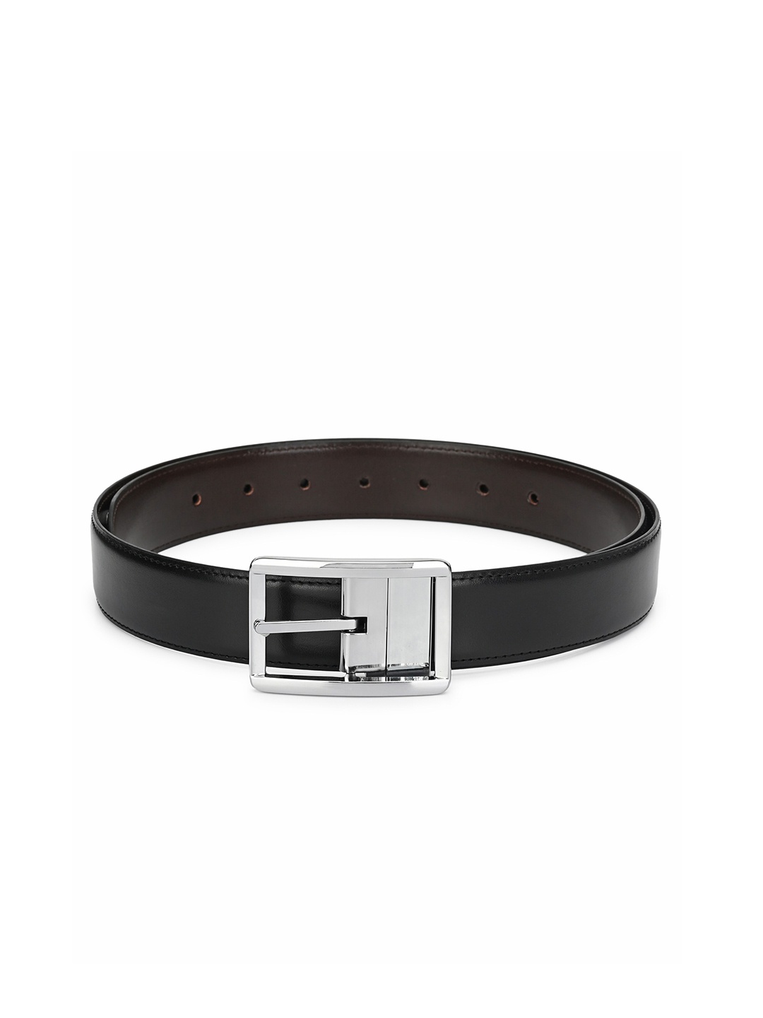 

thickskin Men Black Textured PU Formal Belt