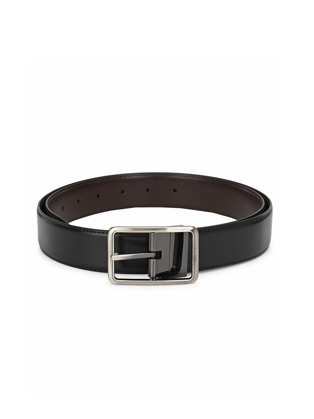 

thickskin Men Black PU Reversible Formal Belt