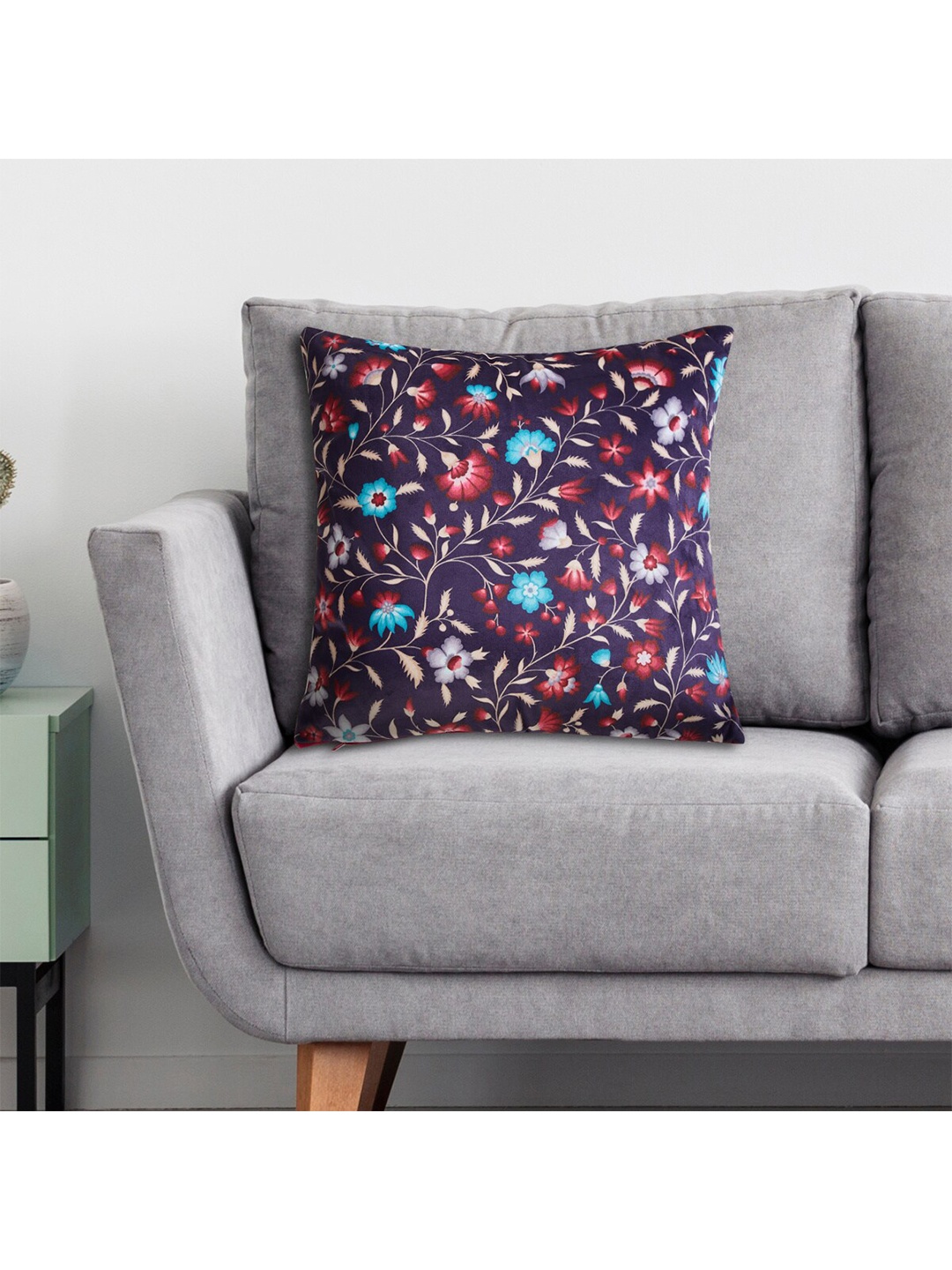 

Home Centre Blue & Red Floral Square Cushion Covers