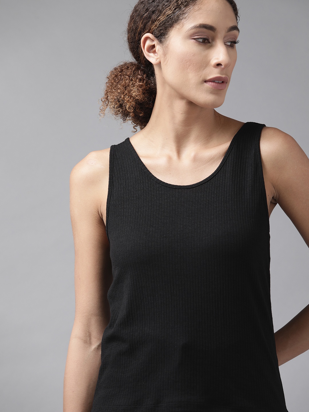 

Roadster Black Round Neck Top