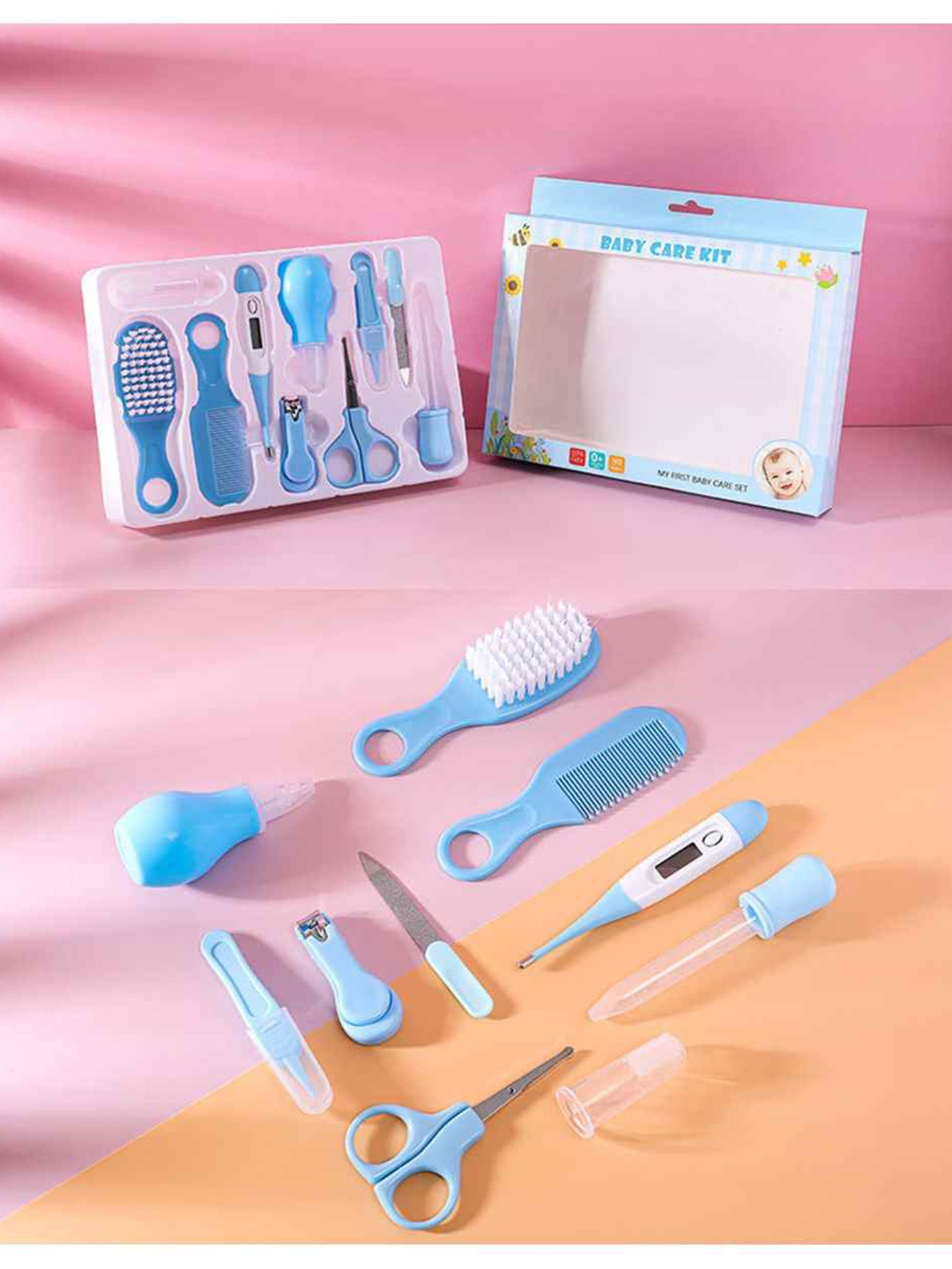 

SYGA 10 Pieces Kids Blue Grooming Kit